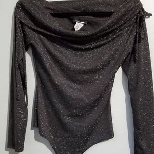 OFF SHOULDER SHINY BODY SUIT